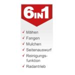 Benzinrasenmäher MS173-51 Scheppach mit Motoröl & Ersatzmesser – 51cm Schnittbreite | Radantrieb